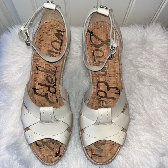 NWT Ivory espadrille wedge heel ankle strap platform summer beachy sandal 10 - Picture 7 of 10